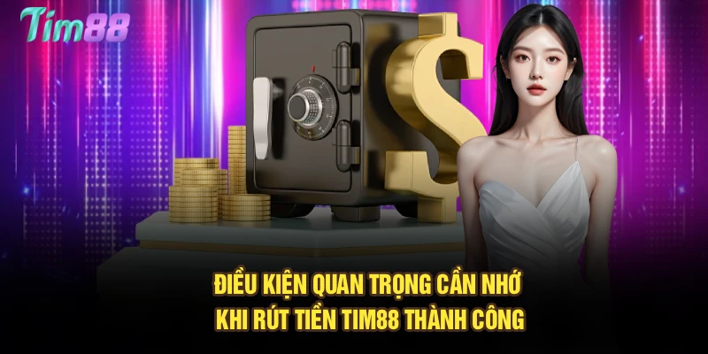 Điều kiện quan trọng cần nhớ khi rút tiền Tim88 thành công